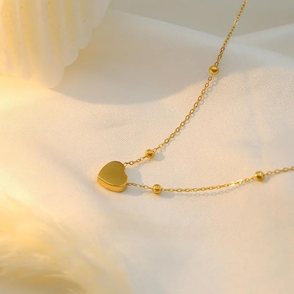 Golden Whisper Heart Necklace