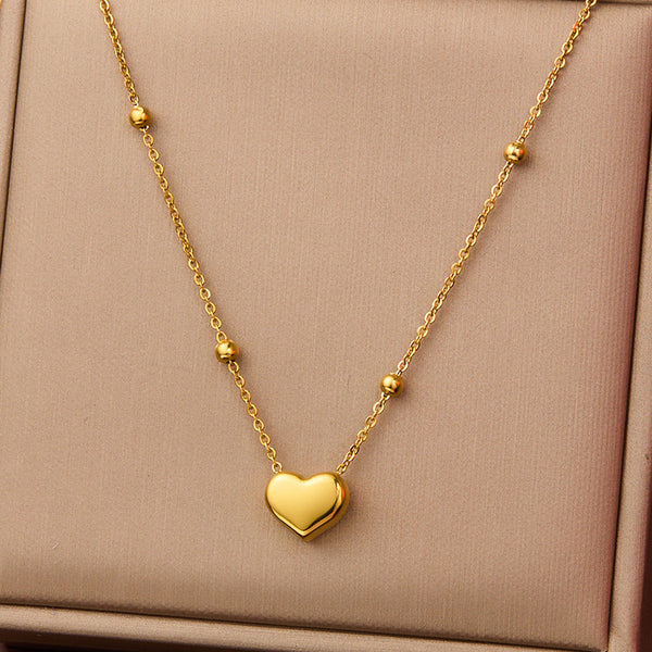 Golden Whisper Heart Necklace