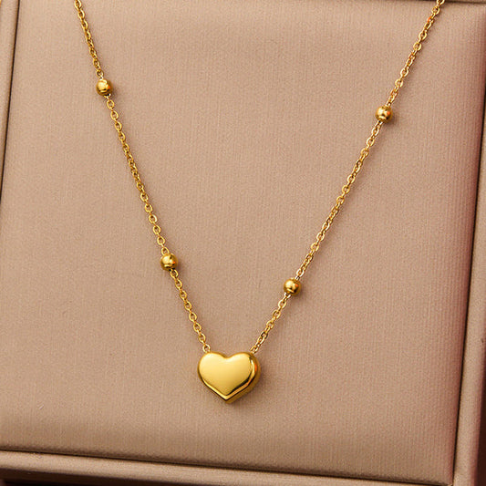 Golden Whisper Heart Necklace