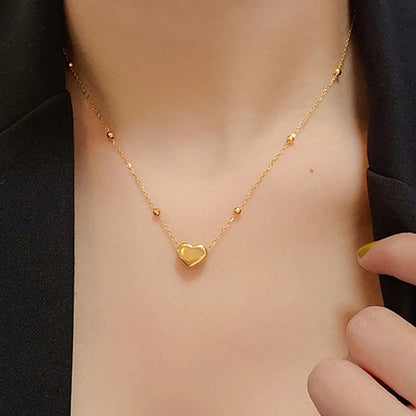 Golden Whisper Heart Necklace
